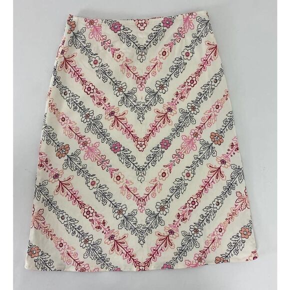 Floral Skirt Spring Summer Skirt by Harold's Flowers Daisies Cotton - Size 4 - Picture 6 of 6